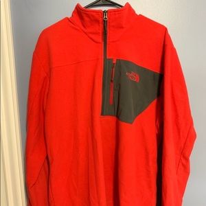 Men’s Red North Face Fleece Quarter Zip